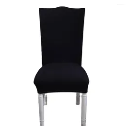 Couvre-chaise 2024 Fashion Black Solid Cover Sabvera Sofa Spandex / Tissu polyester Stretch élastique Banquet multifonctionnel