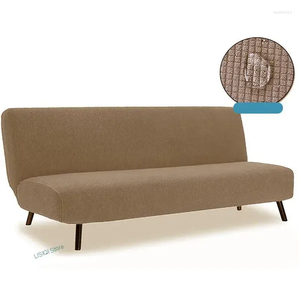 Couvre-chaise 2024 Polaire de haute qualité Couleur de vie solide Sofa Couvercle de canapé élastique facile à installer sans bras