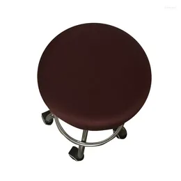 Housses de chaise 28-35 cm couverture ronde spandex tabouret de bar siège élastique maison pépinière housse extensible couleurs unies
