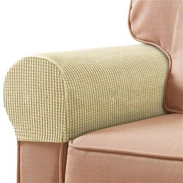 Cubiertas de silla 2 unids apoyabrazos resistente al desgaste sofá protector de brazo transpirable útil fácil de estirar para la oficina