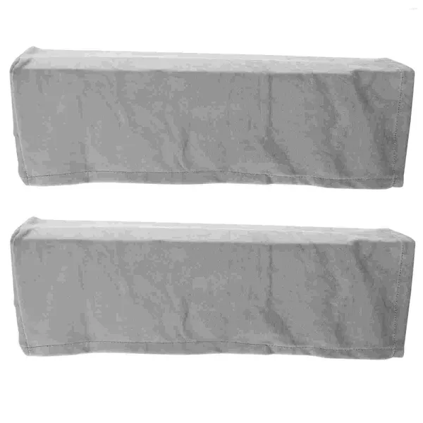 Cubiertas de silla 2 piezas Sofá Sofá Arrojesto Slub -Slip -slipcón muebles Protector de sillón Manga para reclinable gris