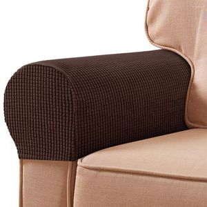 Cubiertas de silla 2 unids útil sillón funda de sofá flexible protector de brazo cómodo decorativo suave al tacto reposabrazos