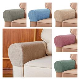 Cubiertas de silla 2 unids útil sofá protector de brazo antideslizante color brillante ornamental agradable sillón de aspecto agradable