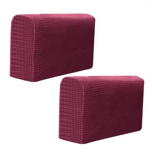 Housses de chaise 2 pièces/paquet de protection salon maison pour canapé fauteuil meubles extensible canapé antidérapant solide housse bras capuchon accoudoir couverture