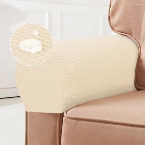 Couvre-chaise 2pcs décoration portable portable tissu extensible extensible imperméable polyester lavable facile à installer accoudoir mobilier protecteur