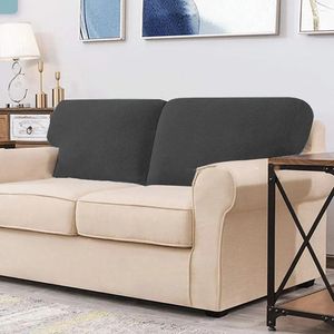 Stoelhoezen 2x Universal Fit Stretch Sofa Back-T Kussenhoes voor zacht en comfortabel aanvoelend polyester