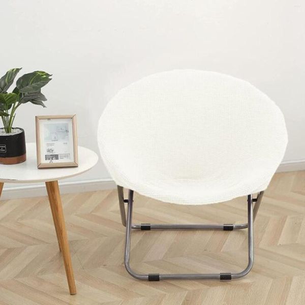 Fundas para sillas 2x Funda para platillo de tela jacquard Funda elástica extraíble con diseño de luna, color blanco