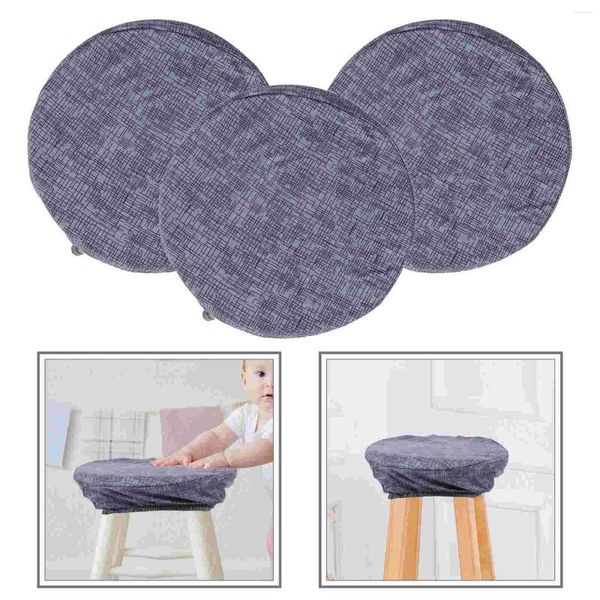 Housses de chaise 3 pièces, housse de siège de tabouret de bar, coussin rond, fourniture de protection, protection en Polyester, chaises d'extérieur en métal