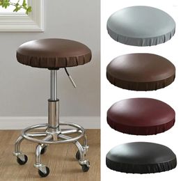 Stoelhoezen 35-45 cm PU Lederen Bar Stool Cover Waterdichte ronde eetbeschermer stoel SLIPCOVER VOOR HUISHUISHOUDEN BANQUET