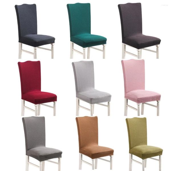 Couvre-chaise 3D Stripe épais Spandex épais résistante à la poussière pour le bureau de salle à manger de mariage Housse de chaise de chaise