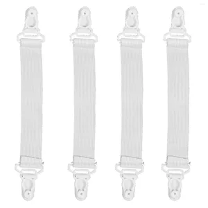 Cubiertas de silla 4 pcs en casa clips de sábana del colchón elástico blanco de la cama