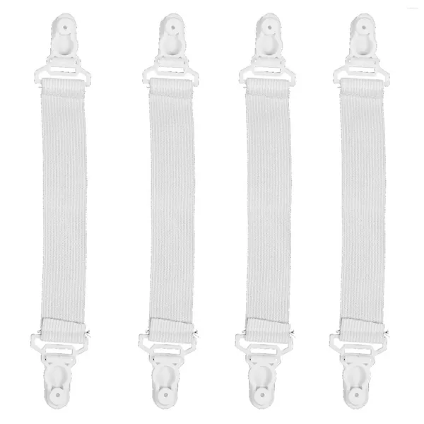 Cubiertas de silla 4 pcs en casa clips de sábana del colchón elástico blanco de la cama