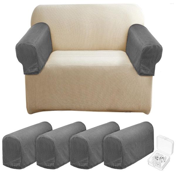 Housses de chaise 4 pièces housse de bras de canapé accoudoir pour fauteuils inclinables housses de canapé extensibles canapés et canapés chaises protecteurs lavables