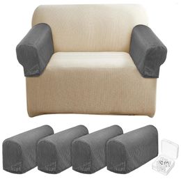 Housses de chaise 4 pièces housse de bras de canapé protecteurs de canapé sectionnels polyester pour fauteuils inclinables revêtement de repos