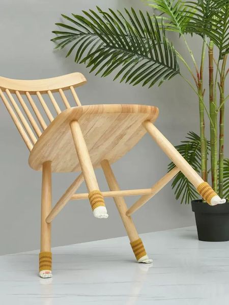 Fundas para sillas 4P, cubierta para pies, mesa y cojín, mudo, resistente al desgaste, taburete para piernas, Prote