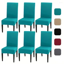 La chaise couvre 4pcs / 6pcs Four Seasons Color Color Elastic pour Home El and Restaurant