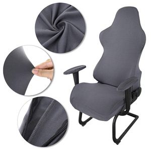 Stoelhoezen 4pcsSet Gamer Cover Stretch Fauteuil Fauteuil Computer Kantoor Polyester Thuis Bar Split Seat Krukken Dineren Bureaubeschermer 230720