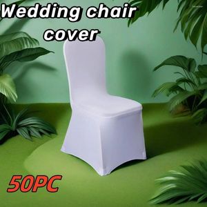 Couvre-chaise 50pcs Mariage Spandex Stretchcover pour le restaurant Banquet El Party Universal Cover Universal