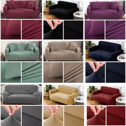 Stoelhoezen 56 Velvet bank voor woonkamer Solid Sectional Cover Elastic Couch Home Decor Fundas SLIFOVER TOP KWALITEIT