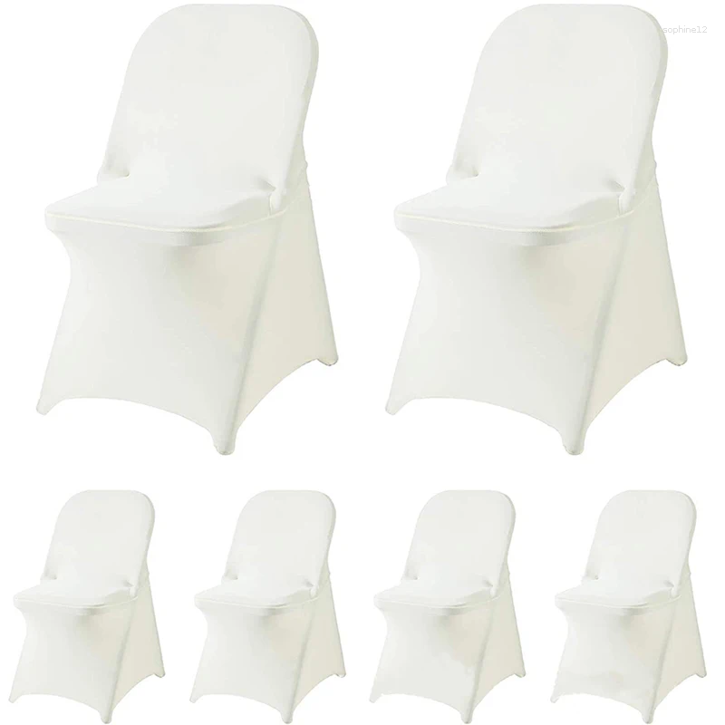 Cubiertas de silla 6 piezas plegables universales para fiesta de bodas banquete spandex comedor comedor encubiertos ajustados