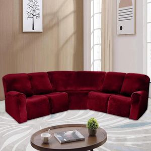 Stoelhoezen 7 -delige hoek bank sofa stretch sectional bank slipcover set fauteuil universele elastische deksel voor woonkamer