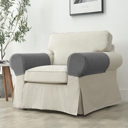 Housses de chaise une paire canapé accoudoir ensemble extensible coussin de siège bras protecteurs fauteuil solide canapé couverture amovible