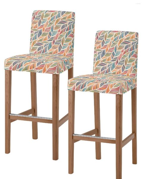 Couvre la chaise Résumé Texture de plage Summer High arrière 2pcs pour la cuisine tabouret de bar élastique Sceau de salle à manger.