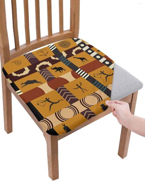 Housses de chaise Style africain Culture tribale éléphant girafe housse de siège élastique pour housses maison protecteur extensible