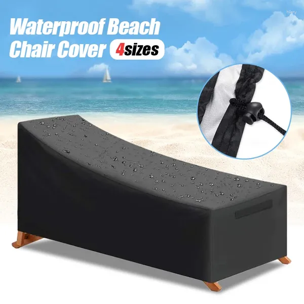 Silla cubre la cubierta impermeable al aire libre para el agua muebles de jardín con polvo de la tela de oxford de tela reclinable de playa a alta temperatura reclinable