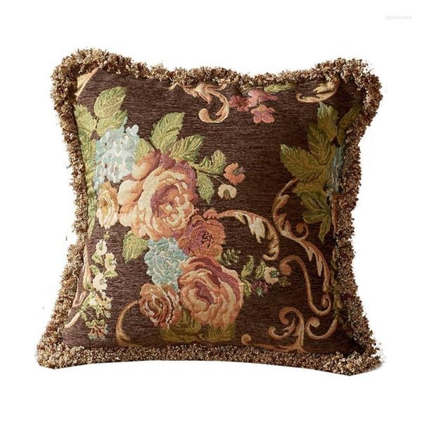 Housses de chaise Coussin de lit de café américain Coussin européen haut de gamme Jacquard British Moonlight Taille de voiture avec taie d'oreiller sans