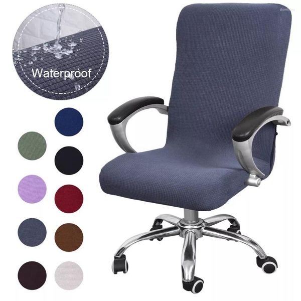 Cubiertas de silla Sillón de spandex 3 Tamaño S M L Estiramiento Oficina Computadora Cubierta de asiento Funda protectora Gamer Protector