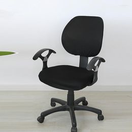 Capa de cadeira anti-sujeira Capa de escritório para computador Spandex Stretch Poltrona Estojo 2 peças removível e lavável