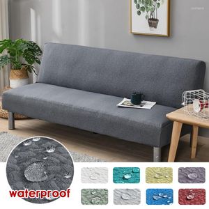 Housses de chaise Housses de futon sans bras Housse de canapé-lit pliante extensible Résistant à l'eau Protecteur de meubles de canapé Lavable Amovible