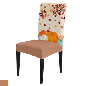 Housses de chaise automne citrouille salle à manger couverture Spandex élastique housse de siège extensible pour mariage El Banquet