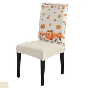 Couvre-chaises Automne Couverture de citrouille à aquarelle pour la cuisine