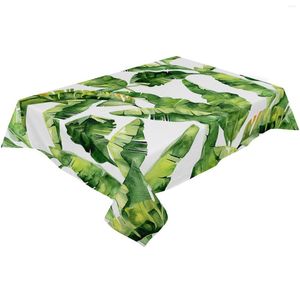 Cubiertas para sillas Hoja de plátano Planta tropical Mantel impermeable Mesa de cena y sillas Cubierta de spandex Comedor