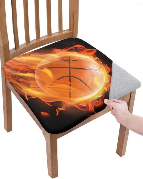 Couvercles de chaise de basket-ball à la flamme couverture du bureau de protection des sièges de l'ordinateur