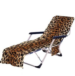 Couvre-chaise couvercle de chaise de plage Absorbant Animal Pattern Imprimée Ultra Fine Fibre Beach Towel