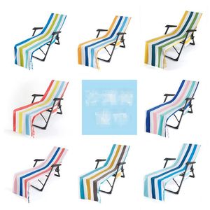 Stoelhoezen strandstoel deksel absorberende gekleurde strepen ultra fijne vezels strandhanddoek