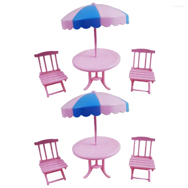 Sillas cubiertas de playa silla mini muebles para muebles adornos paraguas plegables jardín de vela decoración de la plataforma de decoración de la plataforma de la plataforma
