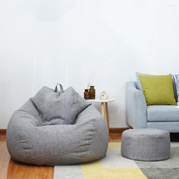 Stoelbedekkingen zitzak bank deksel lichtgewicht stof kunststofbestendige nuttige lounger pouf puff puff couch slipcover