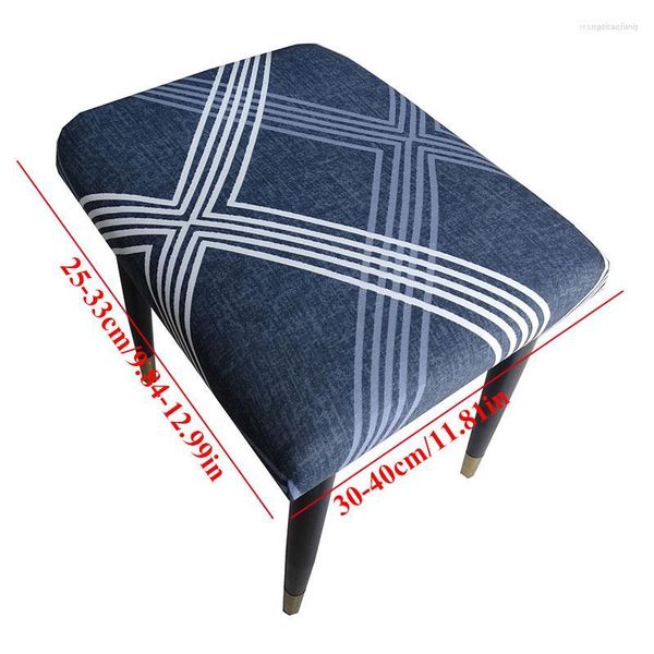 Housses de chaise, belle housse de tabouret imprimée, douce, confortable, élastique, rectangulaire, couleur unie, protection contre la poussière, vente en gros