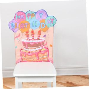 Housses de chaise, couverture d'anniversaire, décoration de salle de classe heureuse, siège pour enfants, bureau, école, enfants décoratifs