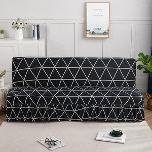 Housses de chaise noir et blanc, style Boho, sans accoudoirs, pour canapés sans accoudoirs