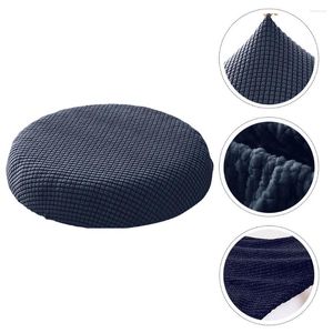 Cubiertas de silla Black Round Taburado Vubadora Jardín Interior Sofá antidomio 30x30x5cm Banquete de poliéster azul