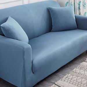 Stoelbedekkingen blauwe elastische bank bank stevige kleuromslag voor woonkamer sectionele slipcover fauteuil meubels sf00012