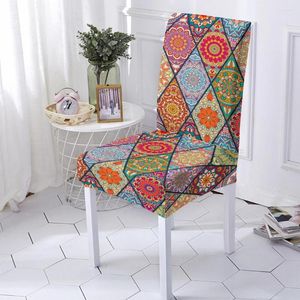 Fundas para sillas bohemias, funda elástica, funda elástica, sillas de comedor de LICRA con funda de asiento trasero para Silla de oficina y sala