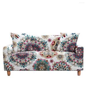 Stoelbedekkingen Boheemian Mandala Sofa Cover Stretch Slipcovers Elastische fauteuil 2/3 zittjes bank voor woonkamer huisdecoratie