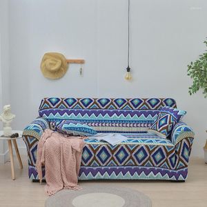 Couvre-chaise Bohemian Sofa Cover Imprimé Big Sofas élastique All inclusif L Forme boho décor Cushion Fundas