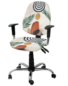 Couvriers de chaise boho moderne abstraction géométrique abstraction en fauteuil en fauteuil élastique couverture d'ordinateur de fauteuil amovitable